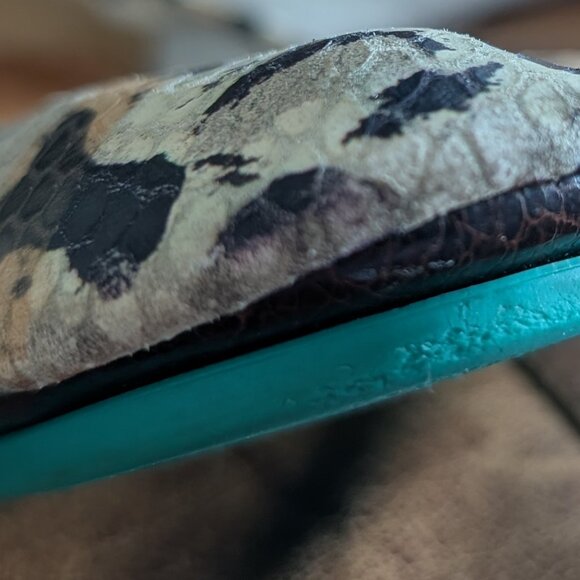 TIEKS "SAND SNAKE" PRINTED LEATHER BALLET FLATS SIZE 7 USED - Picture 7 of 15